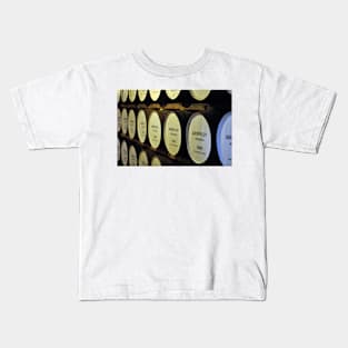 Whisky barrels at a distillery in the highlands of Scotland Kids T-Shirt